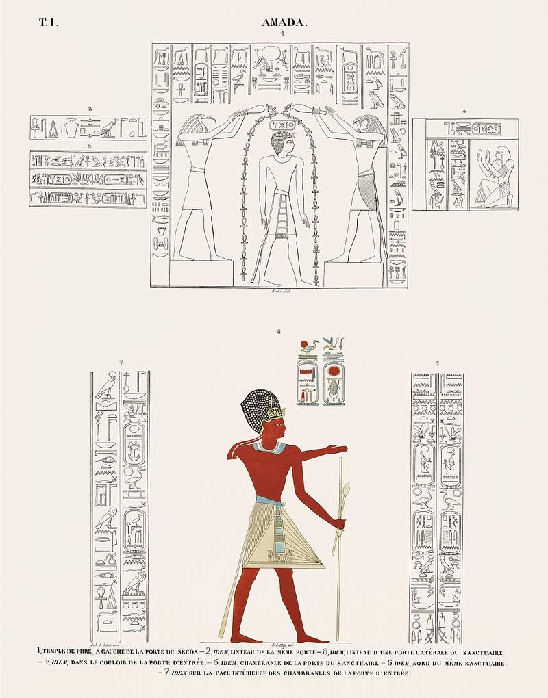 Temple of Phra from Monuments de l'Égypte et de la Nubie (1835–1845) by Jean François Champollion…