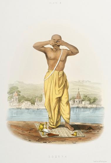 Soorya from The Sundhya or the Daily Prayers of the Brahmins (1851) by Sophie Charlotte Belnos (1795–1865). Soorya from The Sundhya or the Daily Prayers of the Brahmins (1851) by Sophie Charlotte Belnos (1795–1865). - antique,…