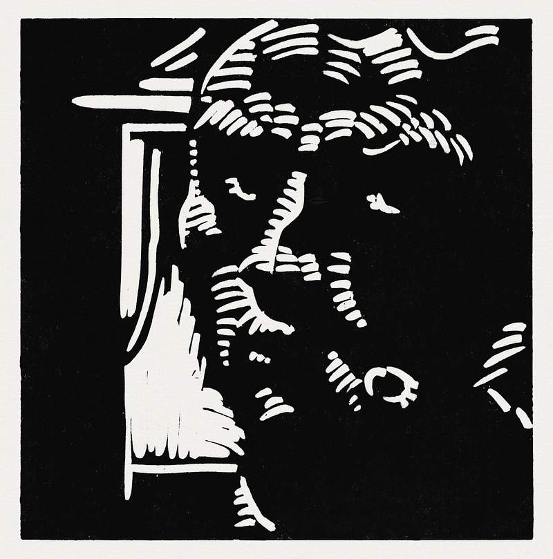 Self-portrait (1906–1945) print in high resolution by Reijer Stolk. Original from the Rijksmuseum. Digitally enhanced…