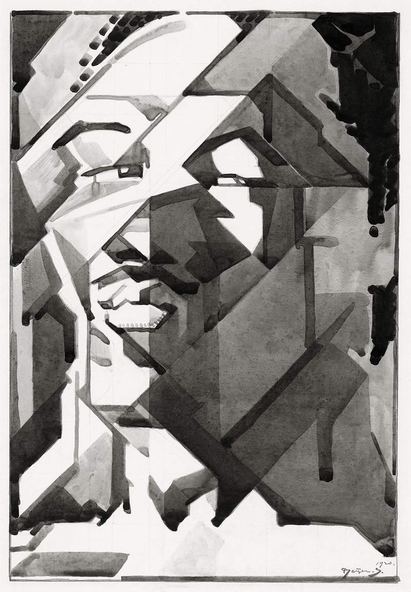 Self-portrait (1920) drawing in high resolution by Reijer Stolk. Original from the Rijksmuseum. Digitally enhanced by…