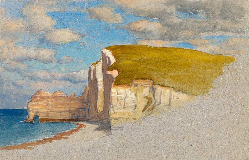 Cliffs at Étretat (1870–1880) by Samuel Colman. Original from The Smithsonian Institution. Digitally enhanced by…