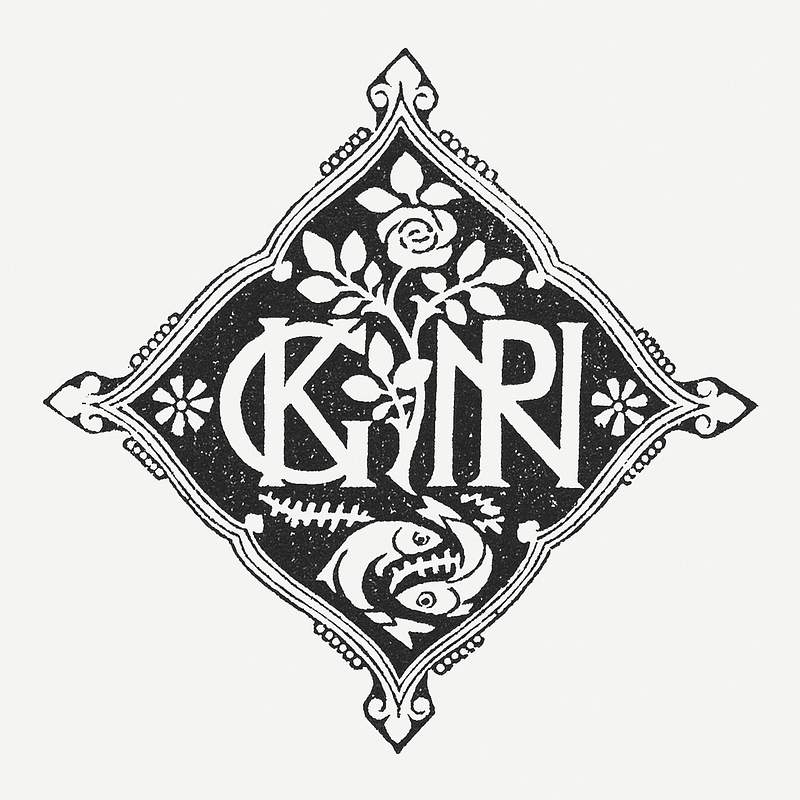 Ex libris voor Klaas Groesbeek en Paul Nijhoff (1876–1924) print in high resolution by Gerrit Willem Dijsselhof.…