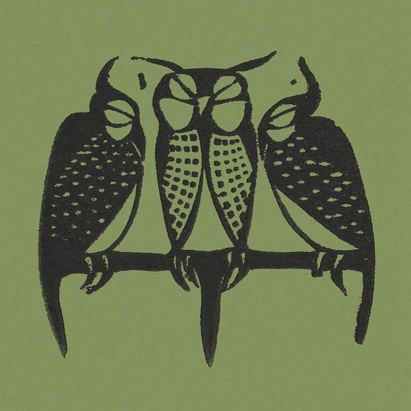 Three sleeping owls (1892) print in high resolution by Gerrit Willem Dijsselhof. Original from the Rijksmuseum. Digitally…