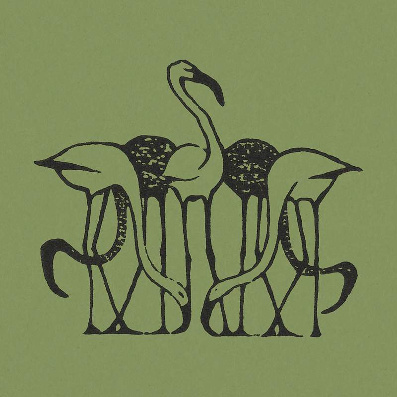 Five flamingos (1892) print in high resolution by Gerrit Willem Dijsselhof. Original from the Rijksmuseum. Digitally enhanced…