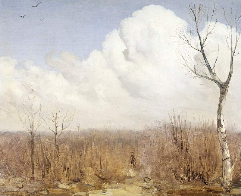 Autumn Day (ca.1895–1915) painting in high resolution by Gerrit Willem Dijsselhof. Original from the Rijksmuseum.…