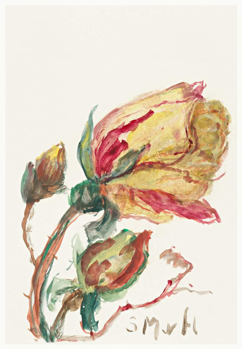Rose (1844–1909) by Sientje Mesdag-van Houten. Original from The Rijksmuseum. Digitally enhanced by rawpixel.