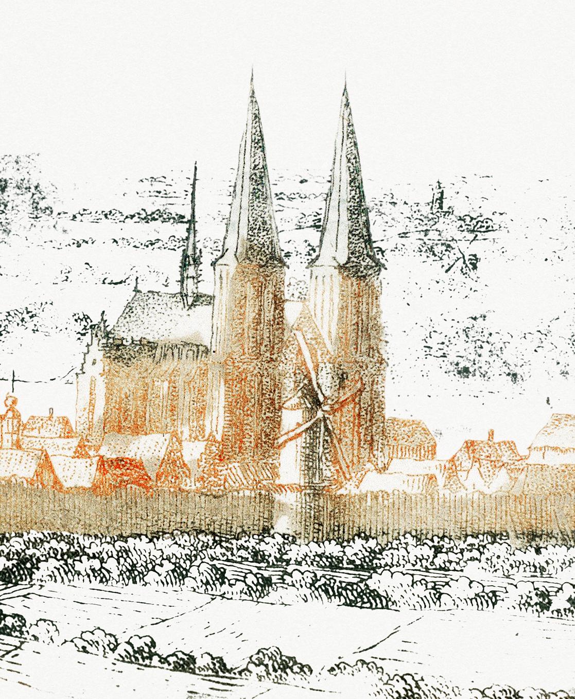 Cathedral from Book With Prints in Color (1690-1710) by Johan Teyler (1648 -1709). Original from Rijks Museum. Digitally... Cathedral from Book With Prints in Color (1690-1710) by Johan Teyler (1648 -1709). Original from Rijks Museum. Digitally...