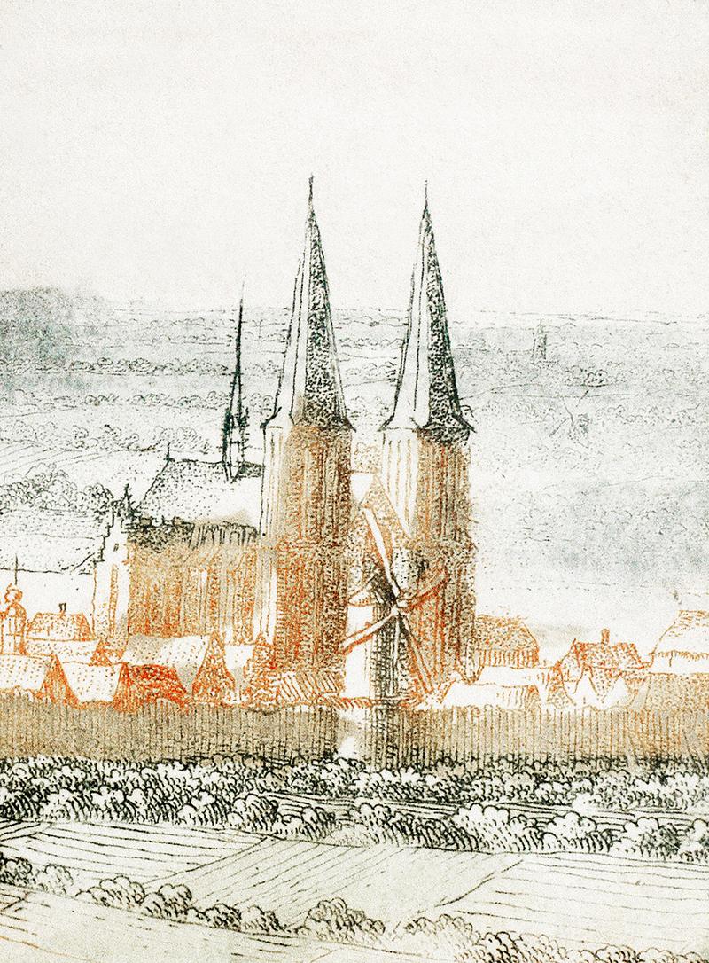 Cathedral from Book With Prints in Color (1690-1710) by Johan Teyler (1648 -1709). Original from The Rijksmuseum. Digitally enhanced by rawpixel. Cathedral from Book With Prints in Color (1690-1710) by Johan Teyler (1648 -1709). Original from The Rijksmuseum. Digitally…