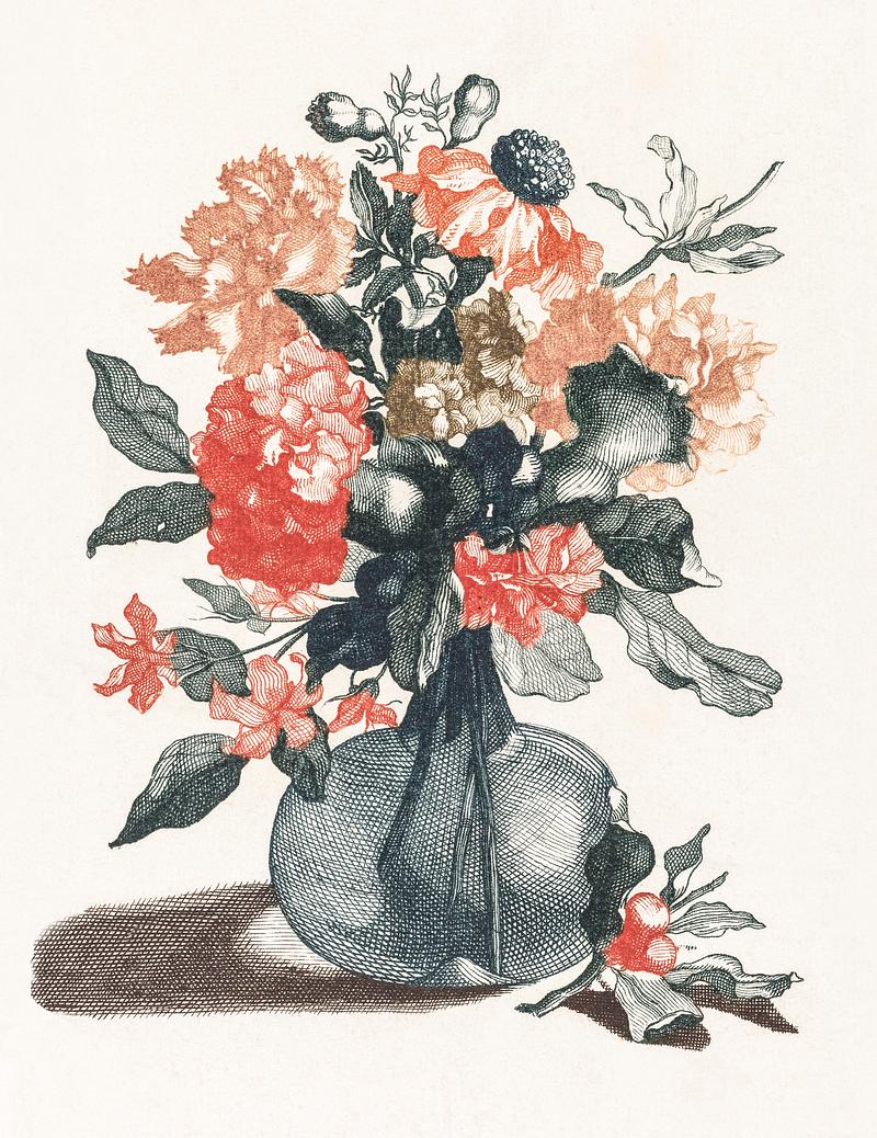 Flowers in a vase (1688-1698) by Johan Teyler (1648-1709). Original from The Rijksmuseum. Digitally enhanced by rawpixel. Flowers in a vase (1688-1698) by Johan Teyler (1648-1709). Original from The Rijksmuseum. Digitally enhanced by rawpixel.