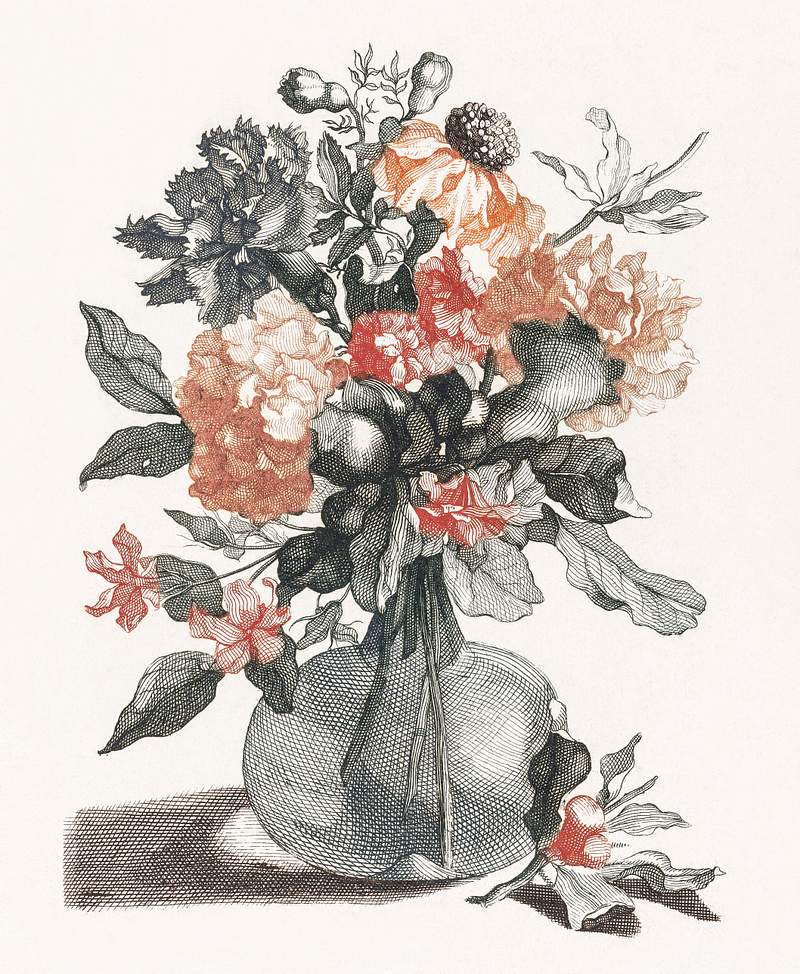 Flowers in a vase (1688-1698) by Johan Teyler (1648-1709). Original from The Rijksmuseum. Digitally enhanced by rawpixel. Flowers in a vase (1688-1698) by Johan Teyler (1648-1709). Original from The Rijksmuseum. Digitally enhanced by rawpixel.