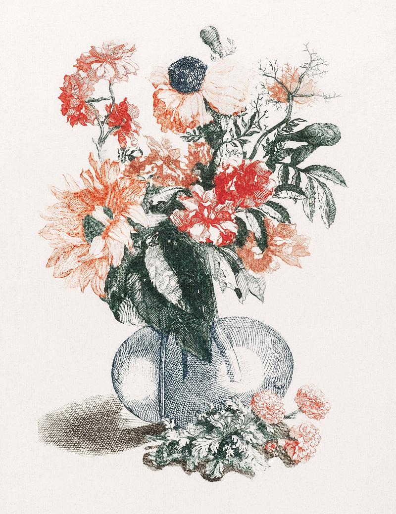 Flowers in a vase (1688-1698) by Johan Teyler (1648-1709). Original from The Rijksmuseum. Digitally enhanced by rawpixel. Flowers in a vase (1688-1698) by Johan Teyler (1648-1709). Original from The Rijksmuseum. Digitally enhanced by rawpixel.