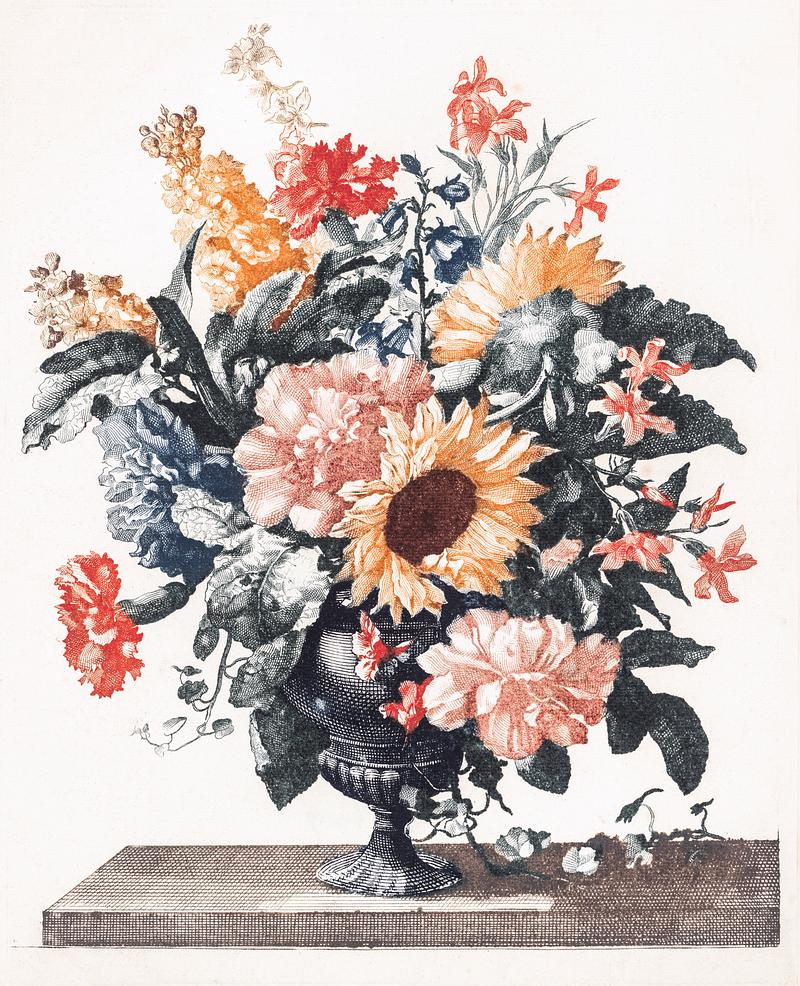 Stone Vase With Sunflowers and Carnations (1688-1698) by Johan Teyler (1648-1709). Original from The Rijksmuseum. Digitally enhanced by rawpixel. Stone Vase With Sunflowers and Carnations (1688-1698) by Johan Teyler (1648-1709). Original from The Rijksmuseum. Digitally…