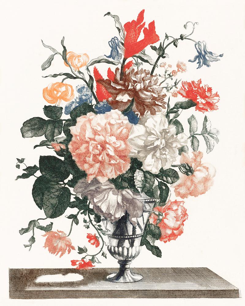 Flowers in a glass vase (1688-1698) by Johan Teyler (1648-1709). Original from The Rijksmuseum. Digitally enhanced by rawpixel. Flowers in a glass vase (1688-1698) by Johan Teyler (1648-1709). Original from The Rijksmuseum. Digitally enhanced by…