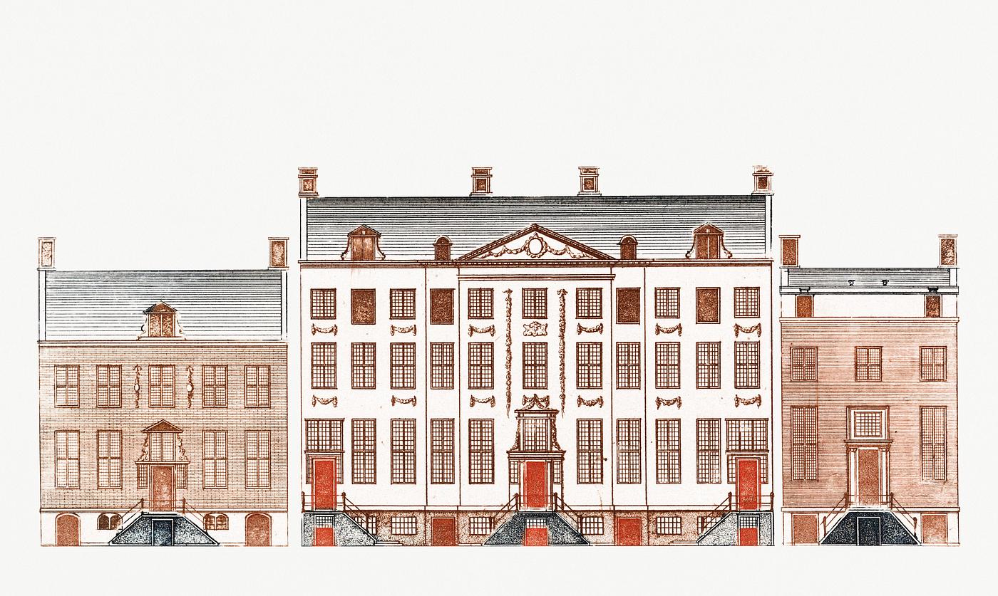 Amsterdam canal houses on the Herengracht 471-477 by Johan Teyler (1648-1709). Original from Rijks Museum. Digitally... Amsterdam canal houses on the Herengracht 471-477 by Johan Teyler (1648-1709). Original from Rijks Museum. Digitally...
