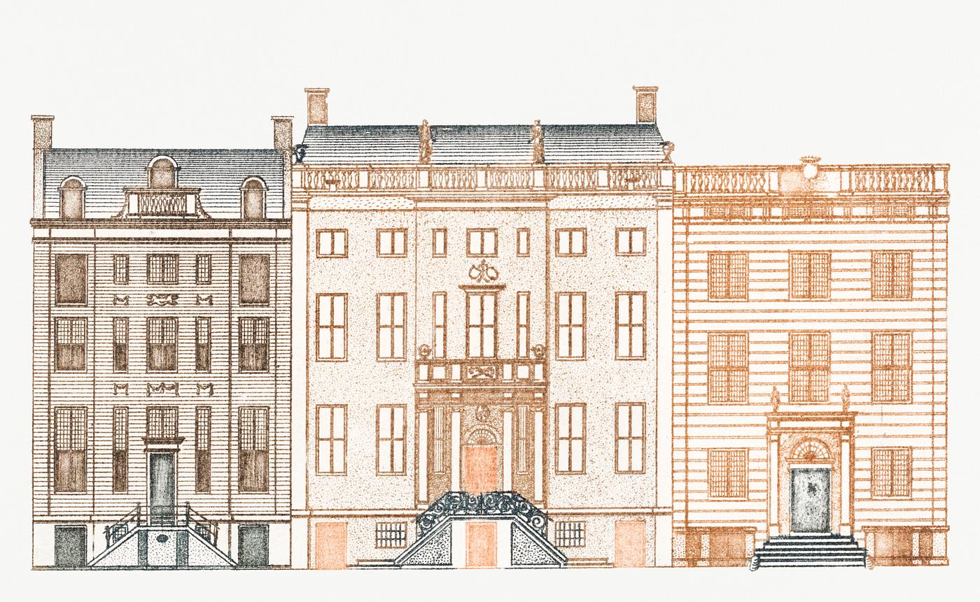 Amsterdam canal Houses on the Herengracht 442, 446 and 448 by Johan Teyler (1648 -1709) Original from Rijks Museum.... Amsterdam canal Houses on the Herengracht 442, 446 and 448 by Johan Teyler (1648 -1709) Original from Rijks Museum....
