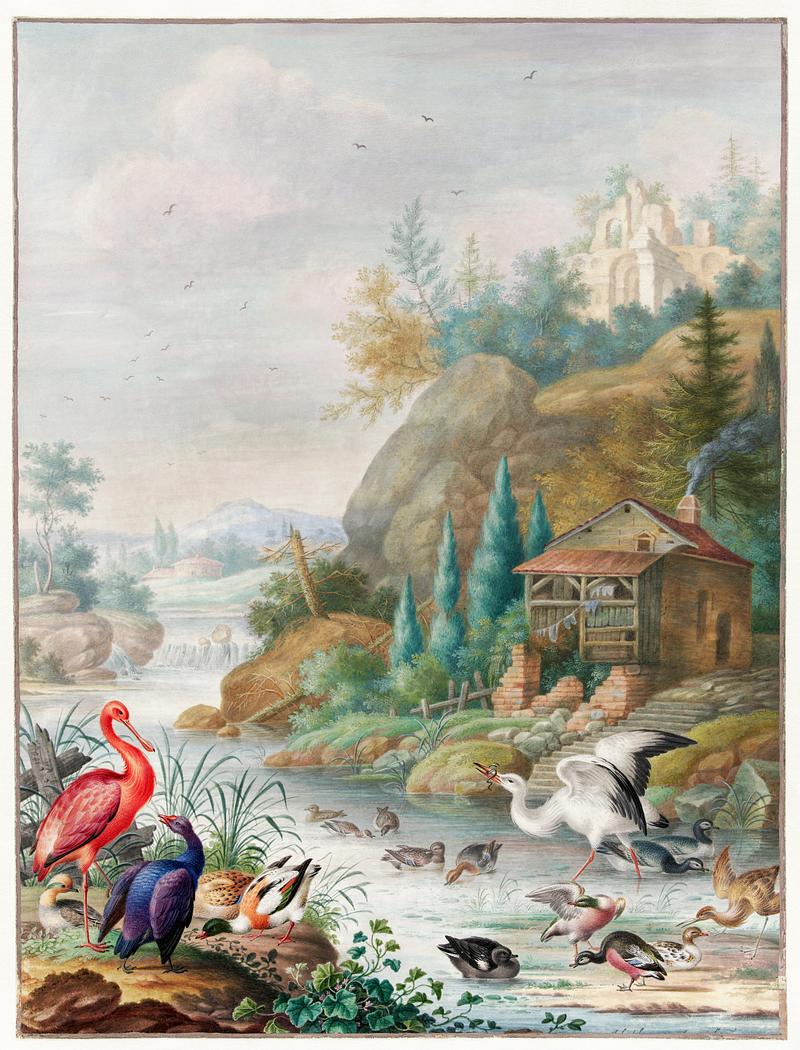 Birds near a Mountain Stream by Herman Henstenburgh (c.1683-c.1726). Original from The Rijksmuseum. Digitally enhanced by rawpixel. Birds near a Mountain Stream by Herman Henstenburgh (c.1683-c.1726). Original from The Rijksmuseum. Digitally enhanced by…