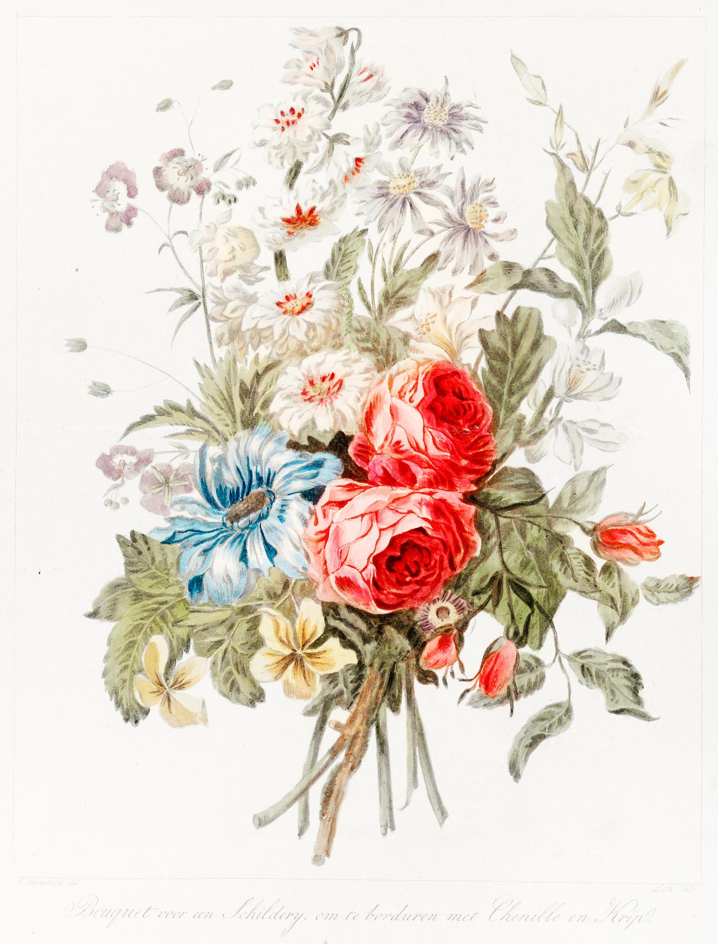 Bouquet of flowers by Dirk Sluyter, after Cornelis Borsteegh, (1800-1852). Original from The Rijksmuseum. Digitally enhanced... Bouquet of flowers by Dirk Sluyter, after Cornelis Borsteegh, (1800-1852). Original from The Rijksmuseum. Digitally enhanced...