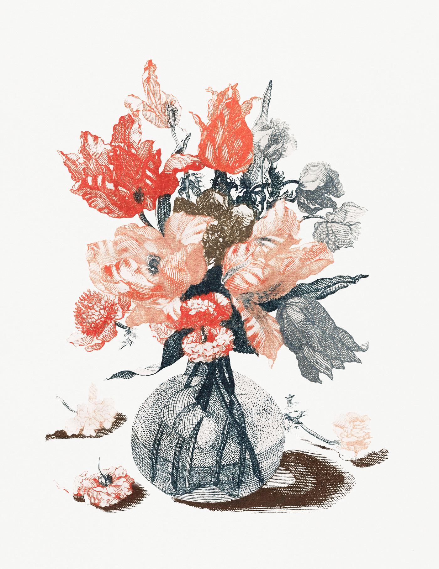 Flowers in a vase (1688-1698) by Johan Teyler (1648-1709). Original from Rijks Museum. Digitally enhanced by rawpixel. Flowers in a vase (1688-1698) by Johan Teyler (1648-1709). Original from Rijks Museum. Digitally enhanced by rawpixel.