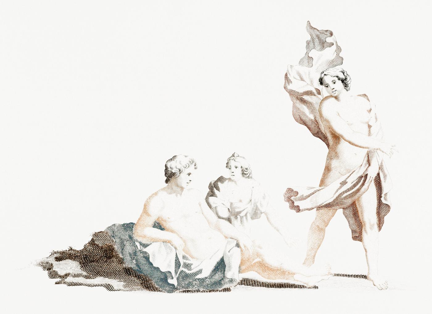 Resting man and two women by Johan Teyler (1648-1709). Original from Rijks Museum. Digitally enhanced by rawpixel. Resting man and two women by Johan Teyler (1648-1709). Original from Rijks Museum. Digitally enhanced by rawpixel.