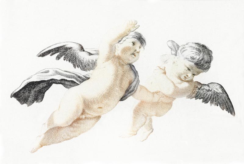 Two flying Putti by Johan Teyler (1648-1709). Original from The Rijksmuseum. Digitally enhanced by rawpixel. Two flying Putti by Johan Teyler (1648-1709). Original from The Rijksmuseum. Digitally enhanced by rawpixel.