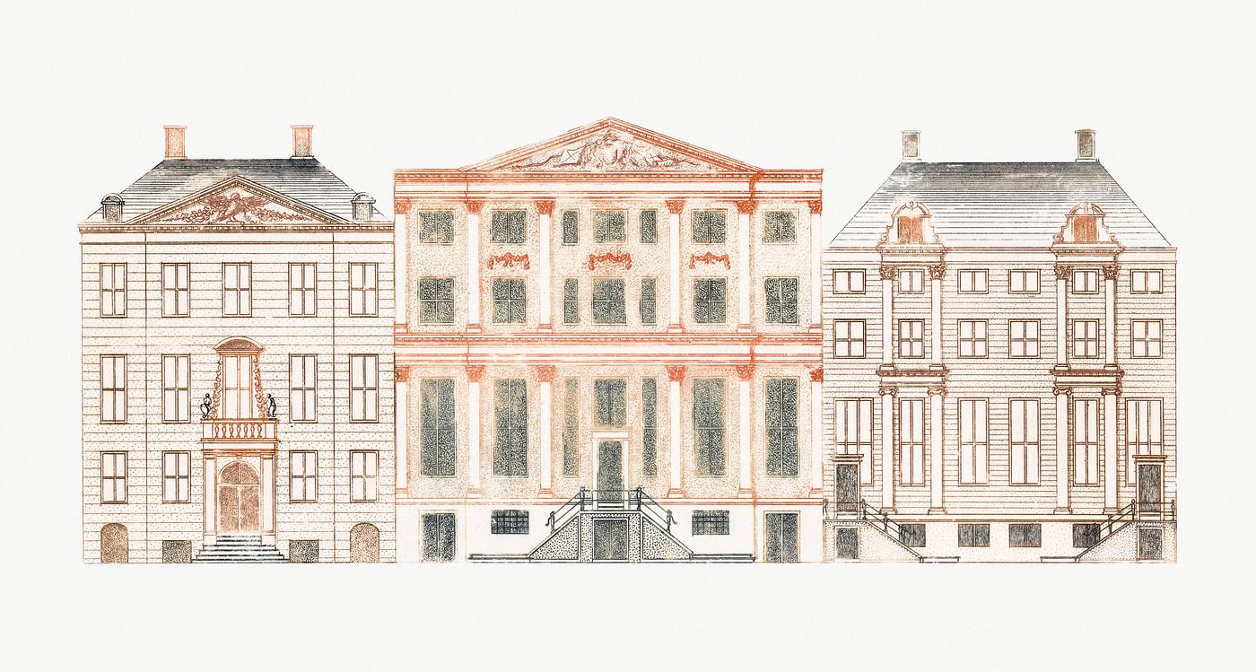 Amsterdam Canal Houses on the Herengracht by Johan Teyler (1648-1709). Original from Rijks Museum. Digitally enhanced by... Amsterdam Canal Houses on the Herengracht by Johan Teyler (1648-1709). Original from Rijks Museum. Digitally enhanced by...