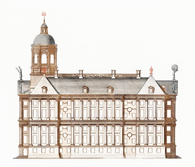 The City Hall in Amsterdam by an anonymous maker (1696-1706). Original from The Rijksmuseum. Digitally enhanced by rawpixel. The City Hall in Amsterdam by an anonymous maker (1696-1706). Original from The Rijksmuseum. Digitally enhanced by rawpixel.