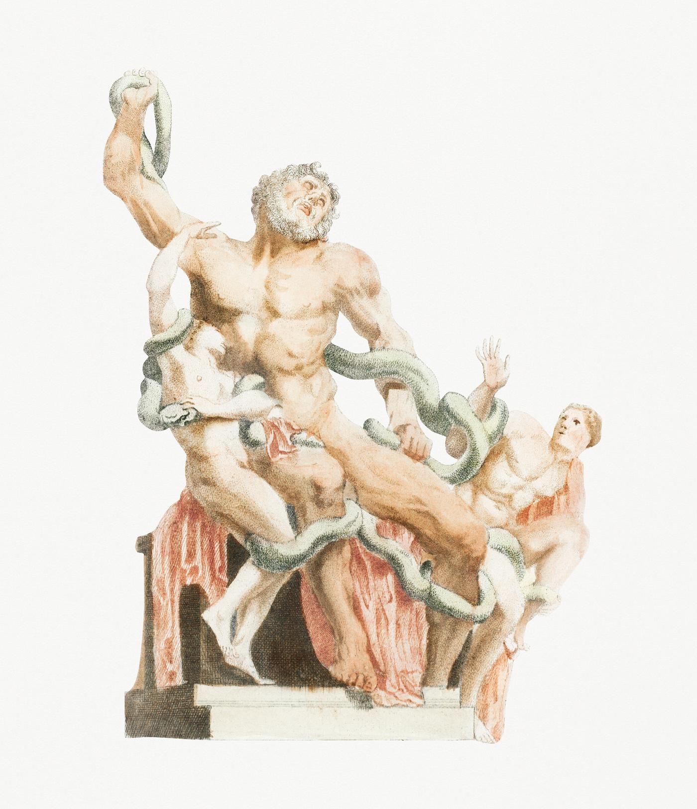 Laocoön and his sons by Johan Teyler (1648 -1709). Original from Rijks Museum. Digitally enhanced by rawpixel. Laocoön and his sons by Johan Teyler (1648 -1709). Original from Rijks Museum. Digitally enhanced by rawpixel.