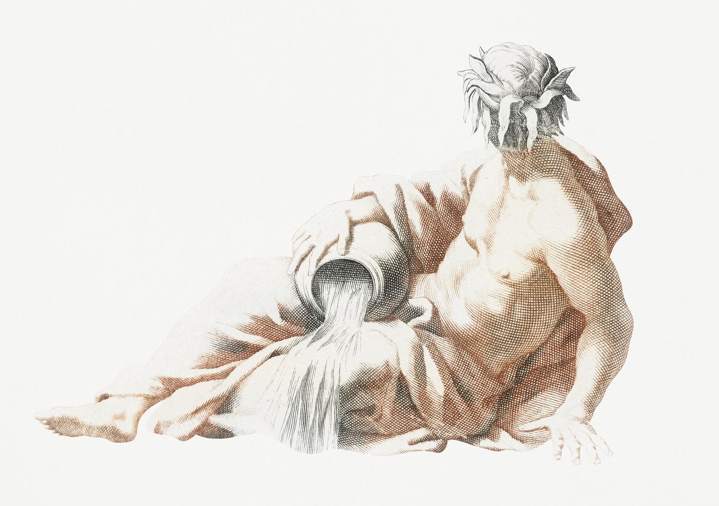 River God by Johan Teyler (1648-1709). Original from Rijks Museum. Digitally enhanced by rawpixel. River God by Johan Teyler (1648-1709). Original from Rijks Museum. Digitally enhanced by rawpixel.