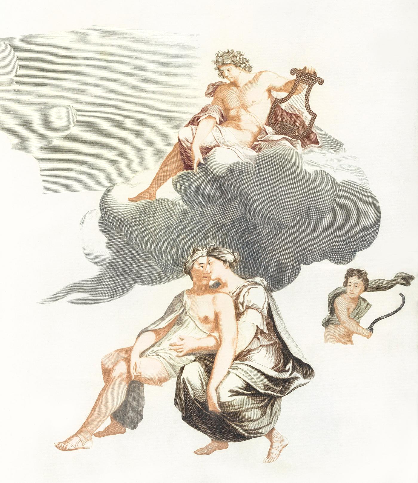 Apollo on the clouds and Jupiter with Callisto by Johan Teyler (1648-1709). Original from The Rijksmuseum. Digitally... Apollo on the clouds and Jupiter with Callisto by Johan Teyler (1648-1709). Original from The Rijksmuseum. Digitally...
