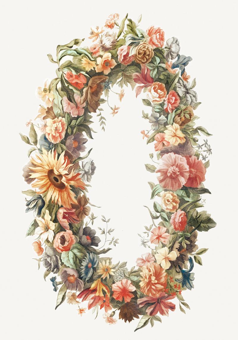 A flower wreath by Johan Teyler (1648-1709). Original from The Rijksmuseum. Digitally enhanced by rawpixel. A flower wreath by Johan Teyler (1648-1709). Original from The Rijksmuseum. Digitally enhanced by rawpixel.