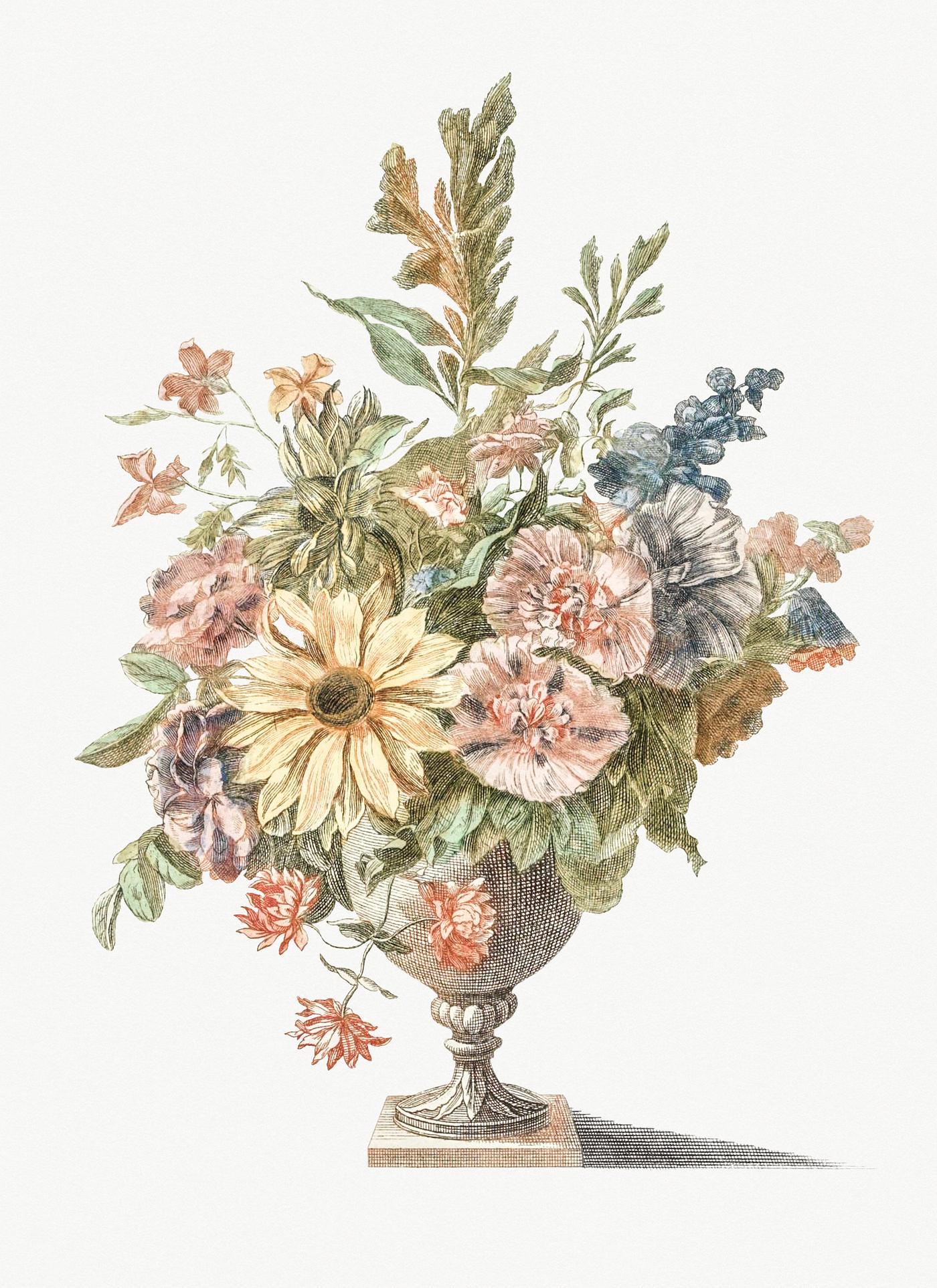 A vase with flowers by Johan Teyler (1648-1709). Original from Rijks Museum. Digitally enhanced by rawpixel. A vase with flowers by Johan Teyler (1648-1709). Original from Rijks Museum. Digitally enhanced by rawpixel.