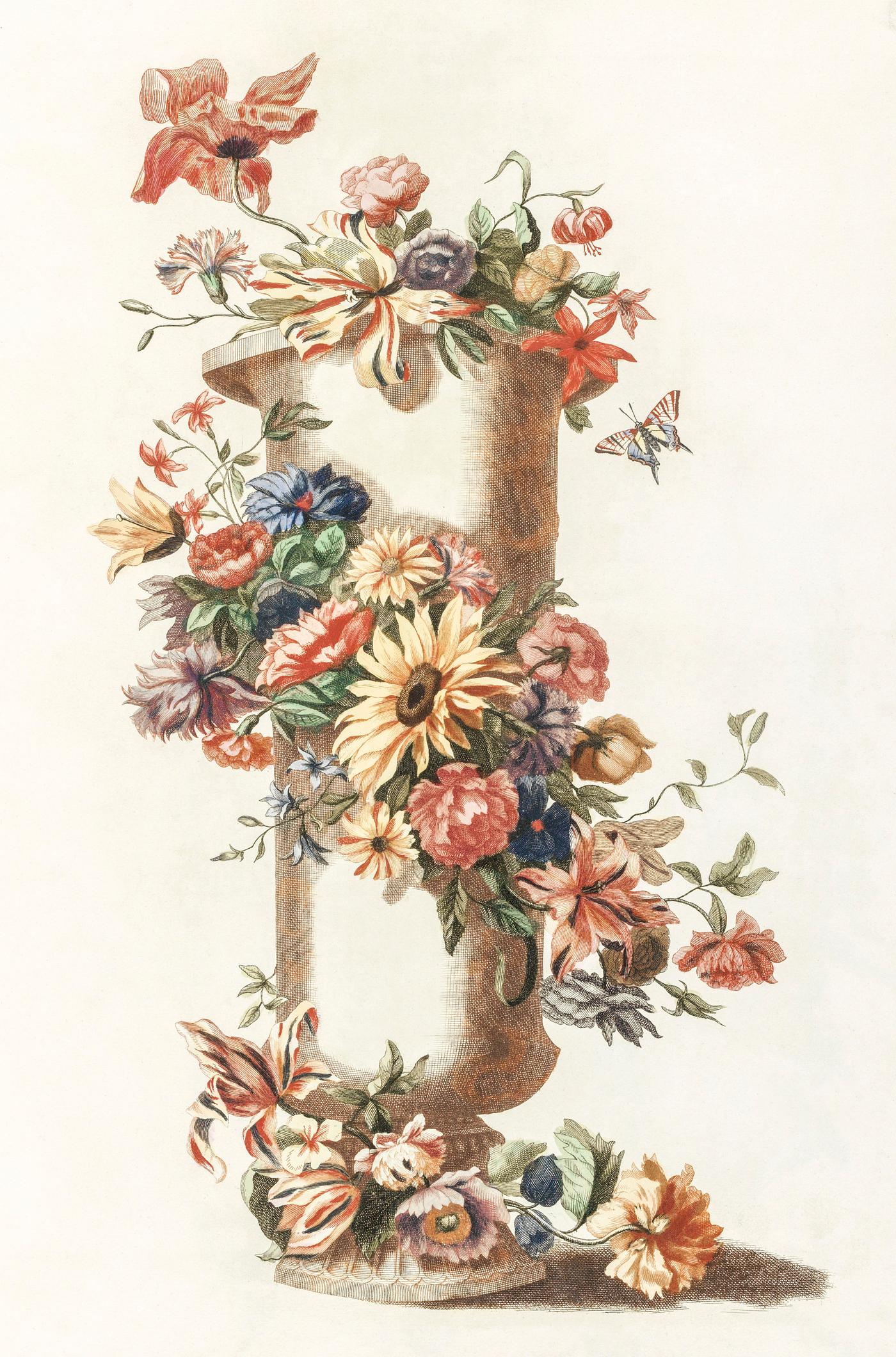 Vase with a floral garland by Johan Teyler (1648-1709). Original from The Rijksmuseum. Digitally enhanced by rawpixel. Vase with a floral garland by Johan Teyler (1648-1709). Original from The Rijksmuseum. Digitally enhanced by rawpixel.