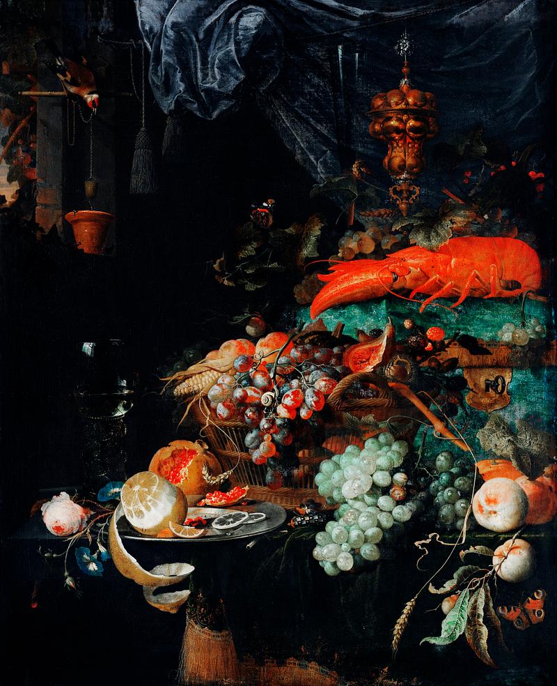 Fruits and lobster by Abraham Mignon (1660-1679). Original from The Rijksmuseum. Digitally enhanced by rawpixel. Fruits and lobster by Abraham Mignon (1660-1679). Original from The Rijksmuseum. Digitally enhanced by rawpixel.