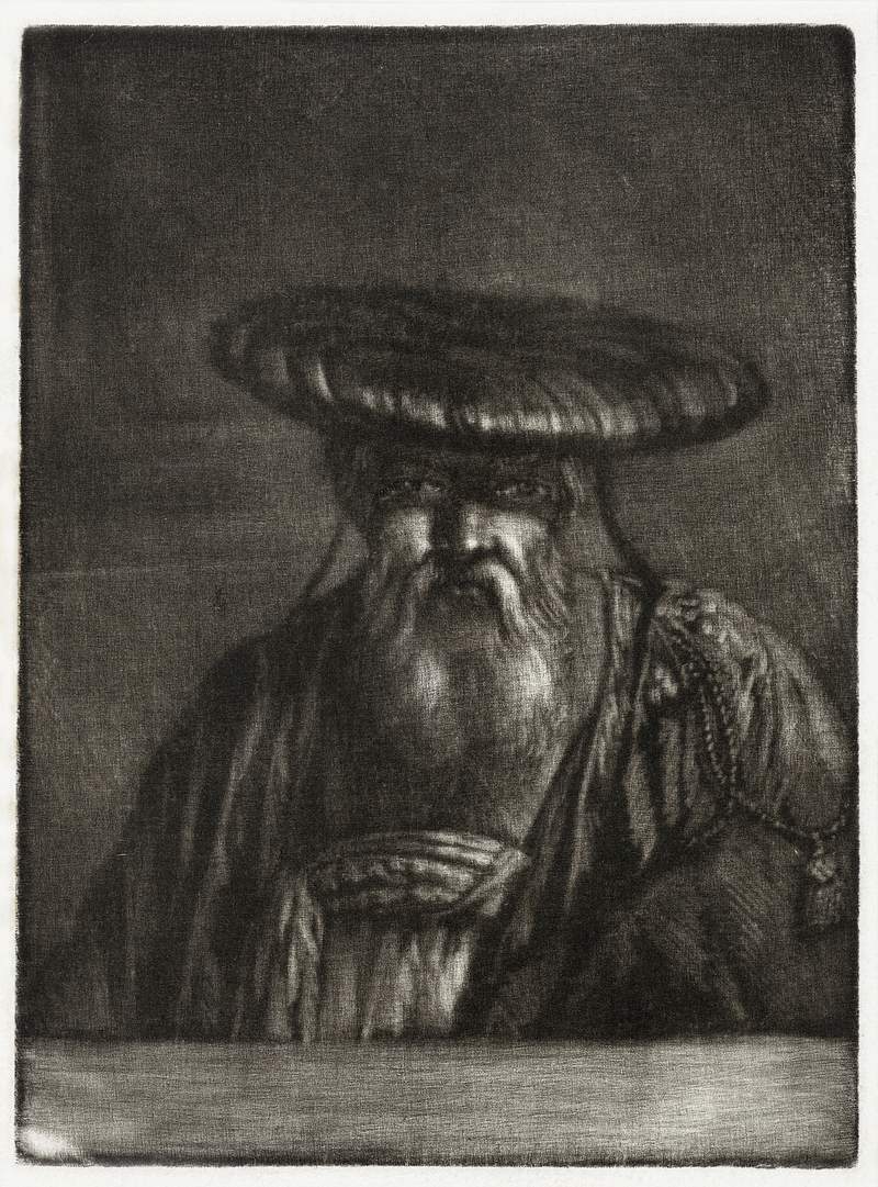 Portrait of an old man with a flat wide cap (1756) by Cornelis Ploos van Amstel. Original from The Rijksmuseum. Digitally…