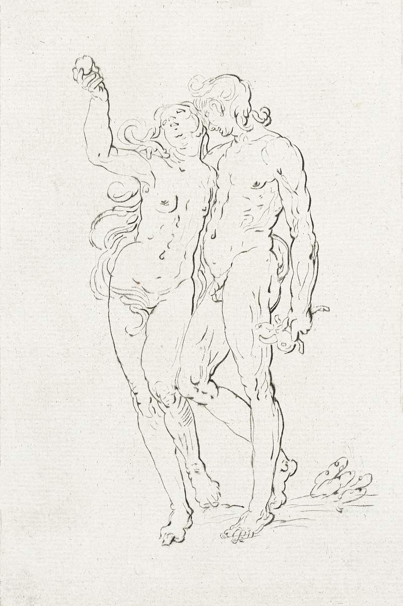 Adam and Eve (ca. 1736–1848) by Cornelis Ploos van Amstel. Original from The Rijksmuseum. Digitally enhanced by…