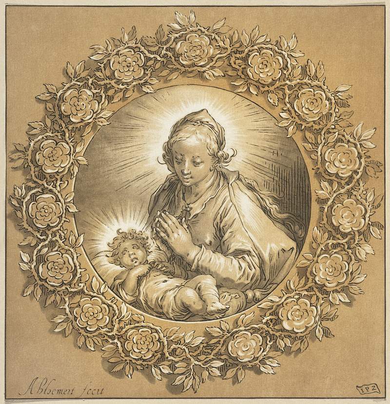 Maria met Christuskind (1796) by Cornelis Ploos van Amstel. Original from The Rijksmuseum. Digitally enhanced by rawpixel.