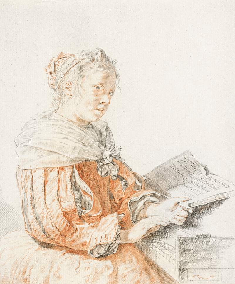 Klavierspeelster (1767) by Cornelis Ploos van Amstel. Original from The Rijksmuseum. Digitally enhanced by rawpixel.