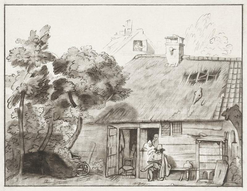 Tekenaar voor boerderij (1767) by Cornelis Ploos van Amstel. Original from The Rijksmuseum. Digitally enhanced by rawpixel.