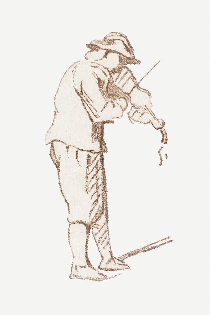 Violist (ca. 1736 –1798) by Cornelis Ploos van Amstel. Original from The Rijksmuseum. Digitally enhanced by rawpixel.
