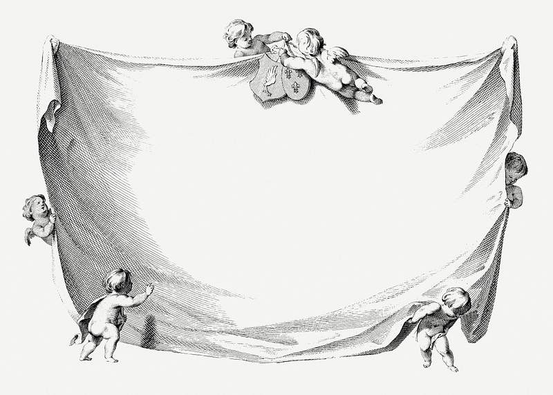 Canvas from Zes putti tonen een doek met tekst (1759) by Cornelis Ploos van Amstel. Original from The Rijksmuseum. Digitally…