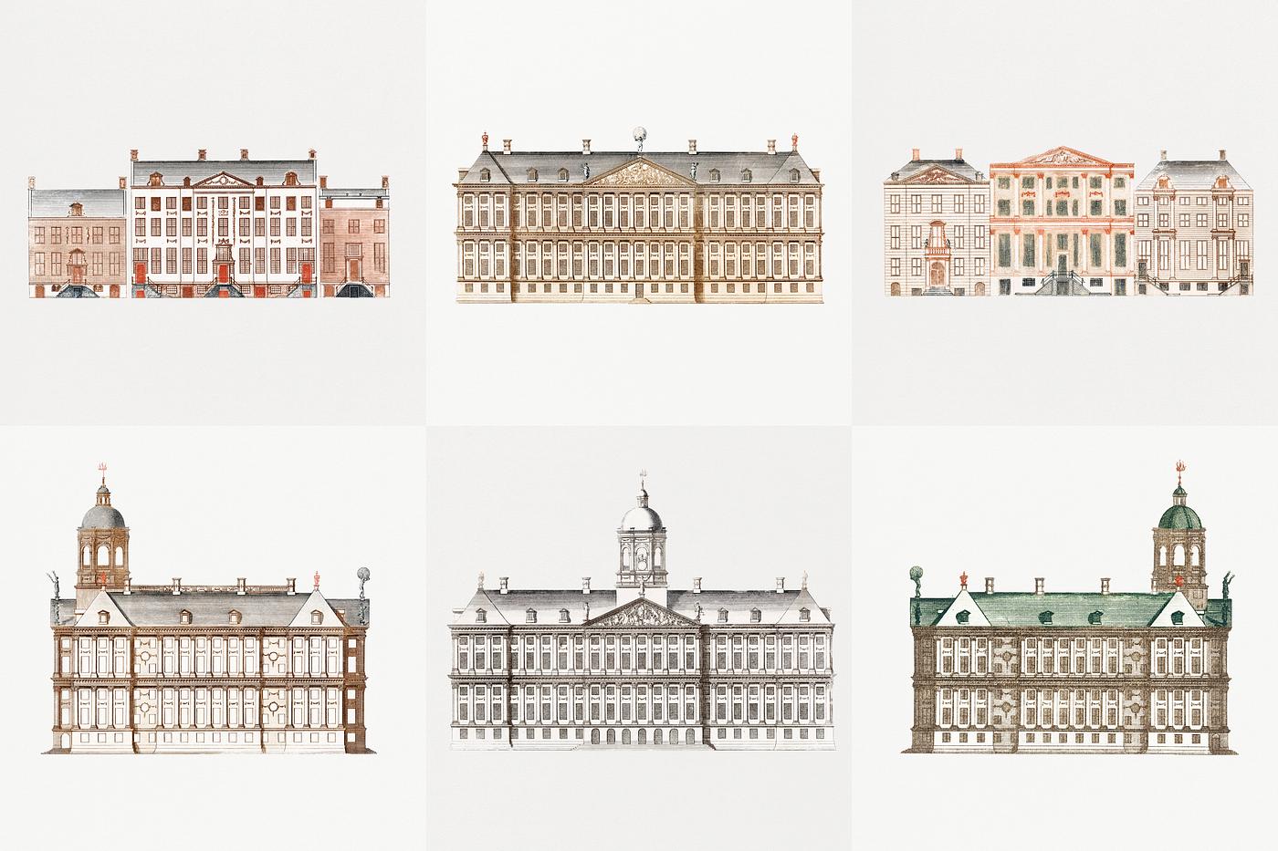 Set of canal houses in Amsterdam by Johan Teyler (1648-1709). Original from Rijks Museum. Digitally enhanced by rawpixel. Set of canal houses in Amsterdam by Johan Teyler (1648-1709). Original from Rijks Museum. Digitally enhanced by rawpixel.