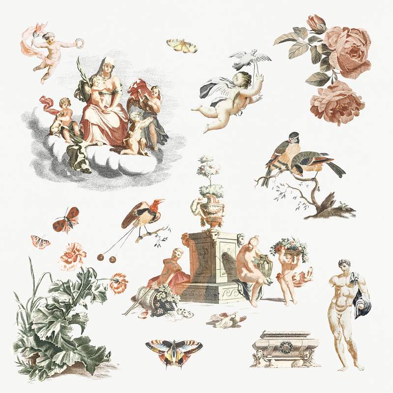 Roman mythology figures by Johan Teyler (1648… | Royalty free stock psd mockup | High Resolution design Roman mythology figures by Johan Teyler (1648-1709). Original from Rijks Museum. Digitally enhanced by rawpixel.