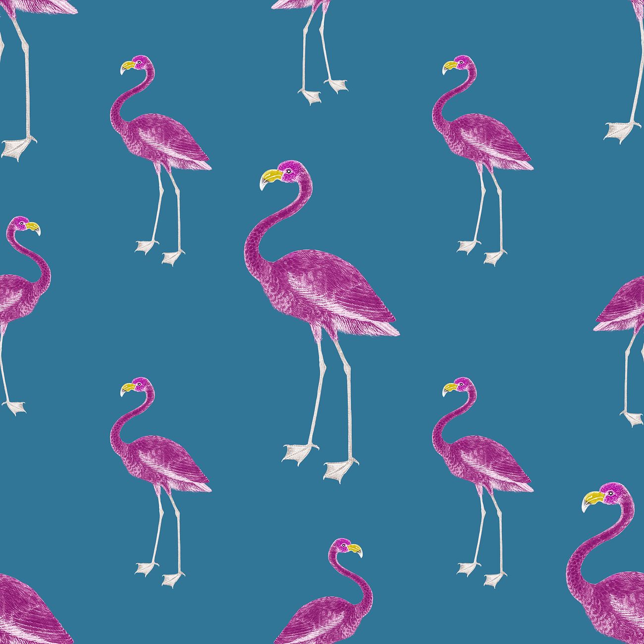 Pink Flamingo Wallpaper Royalty Free Illustration 562111