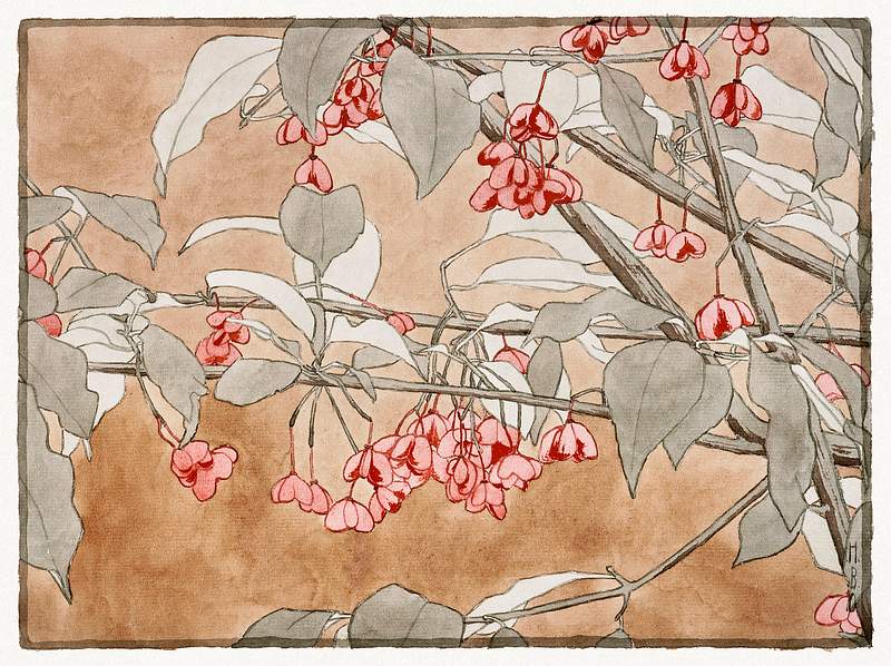 Burning Bush (1915) by Hannah Borger Overbeck. Original from The Los Angeles County Museum of Art. Digitally enhanced by…