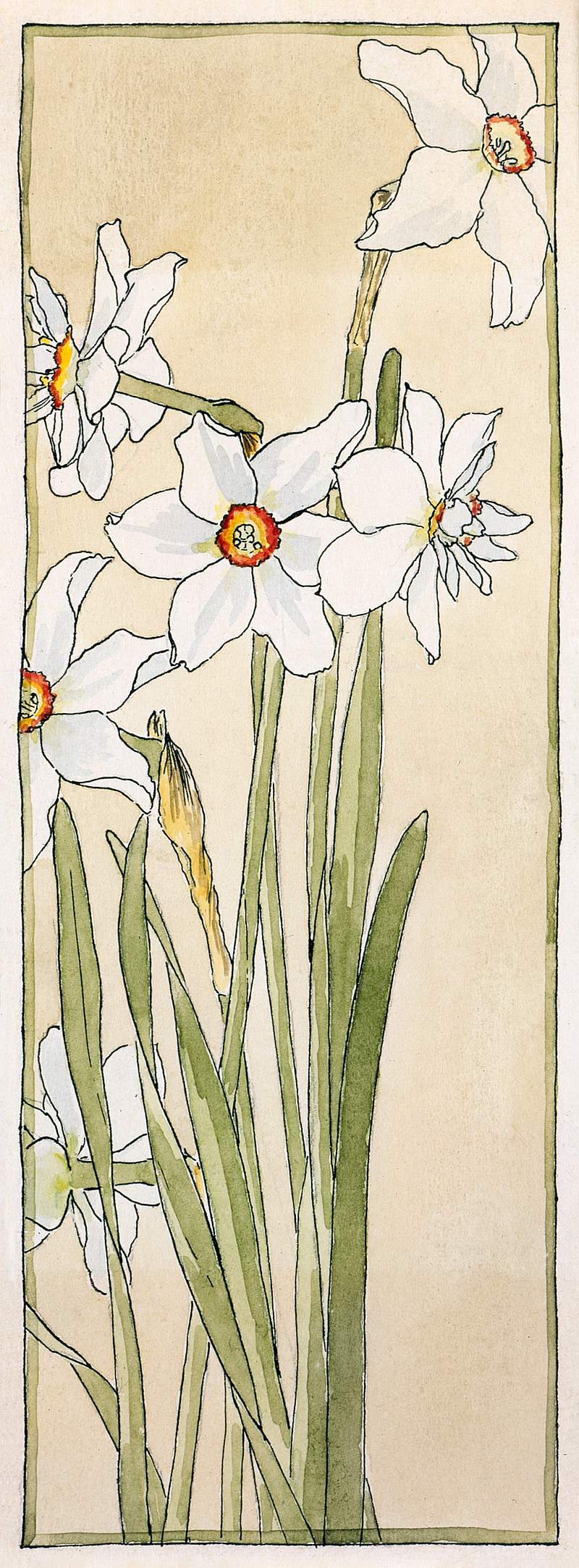 Poet's Narcissus (1915) by Hannah Borger Overbeck. Original from The Los Angeles County Museum of Art. Digitally enhanced by…