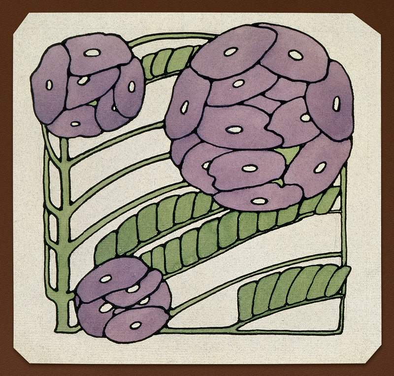 Purple Stylized (1915) by Hannah Borger Overbeck. Original from The Los Angeles County Museum of Art. Digitally enhanced by…
