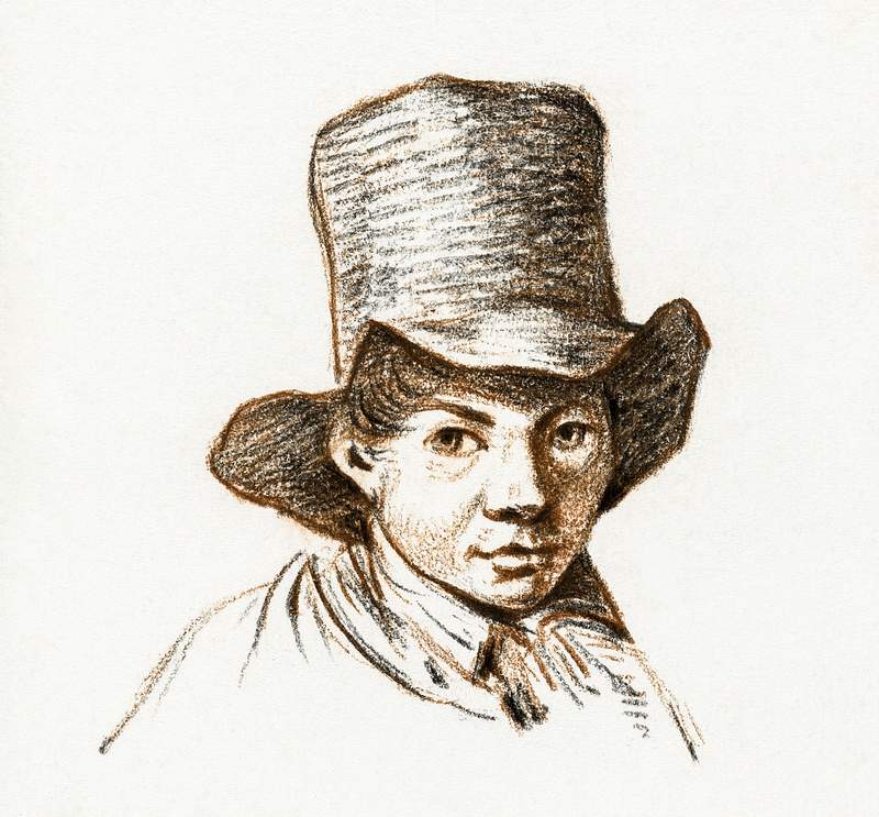 Portrait of a boy by Jean Bernard (1775-1883). Original from The Rijksmuseum. Digitally enhanced by rawpixel.