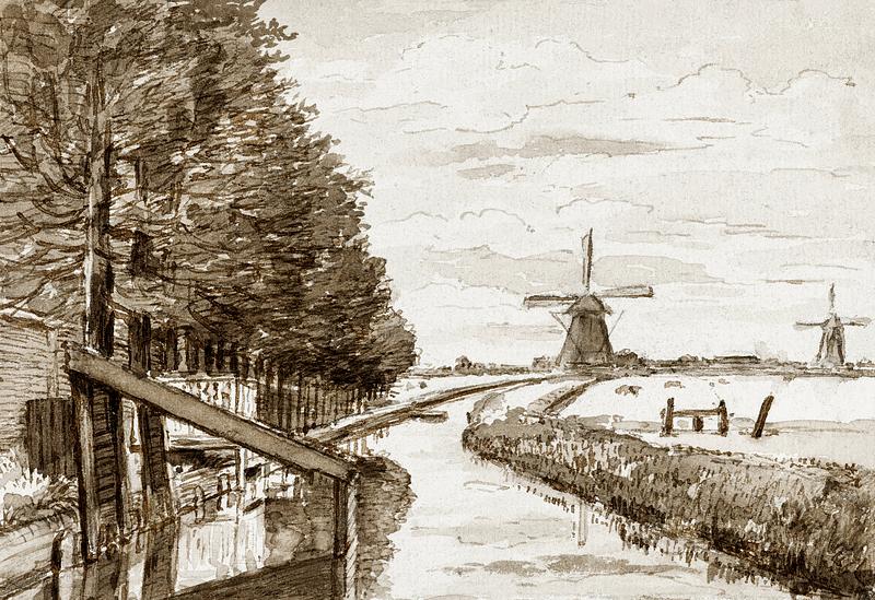 Landscape with a canal and two mills by Jean Bernard (1775-1883). Original from the Rijks Museum. Digitally enhanced by rawpixel. Landscape with a canal and two mills by Jean Bernard (1775-1883). Original from the Rijks Museum. Digitally enhanced by…