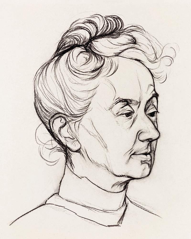 Portrait of Mrs. Corry Pabst by JJulie de Graag (1877-1924). Original from The Rijksmuseum. Digitally enhanced by rawpixel.