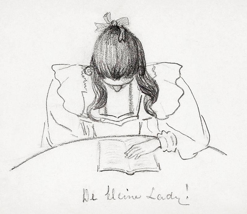 Girl sitting at a table with her head bent over an open book (1894) by JJulie de Graag (1877-1924). Original from the Rijks Museum. Digitally enhanced by rawpixel. Girl sitting at a table with her head bent over an open book (1894) by JJulie de Graag (1877-1924). Original from the Rijks…